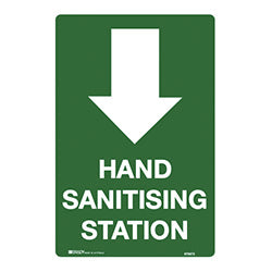 Hand Sanitising Station Sign 300 x 225mm Poly