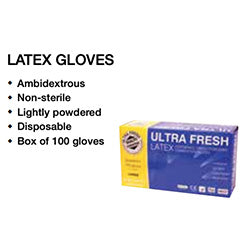 Latex Gloves Box 100 Sm-Xlge