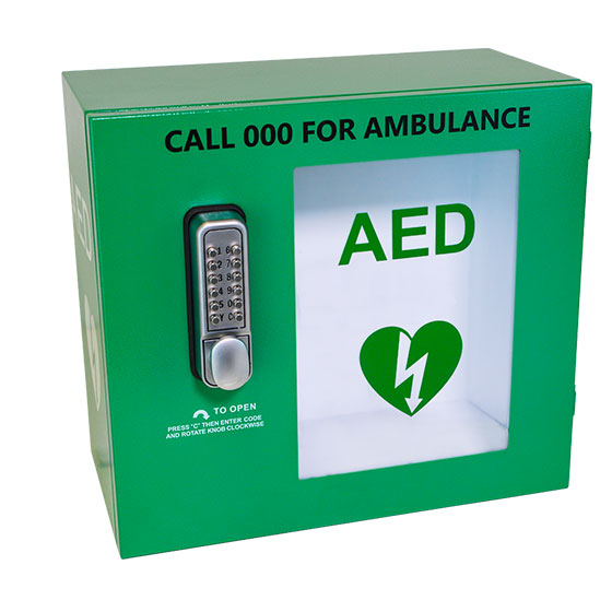 Alarmed Outdoor AED Cabinet with Lock