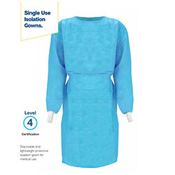 Isolation Gown Disposable Blue Level 2